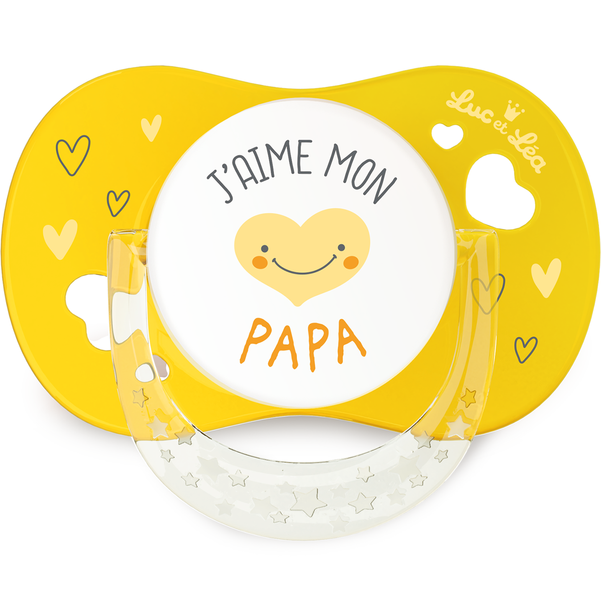 Sucette anatomique 6 à 18 mois - J'aime mon papa - Luc et Léa