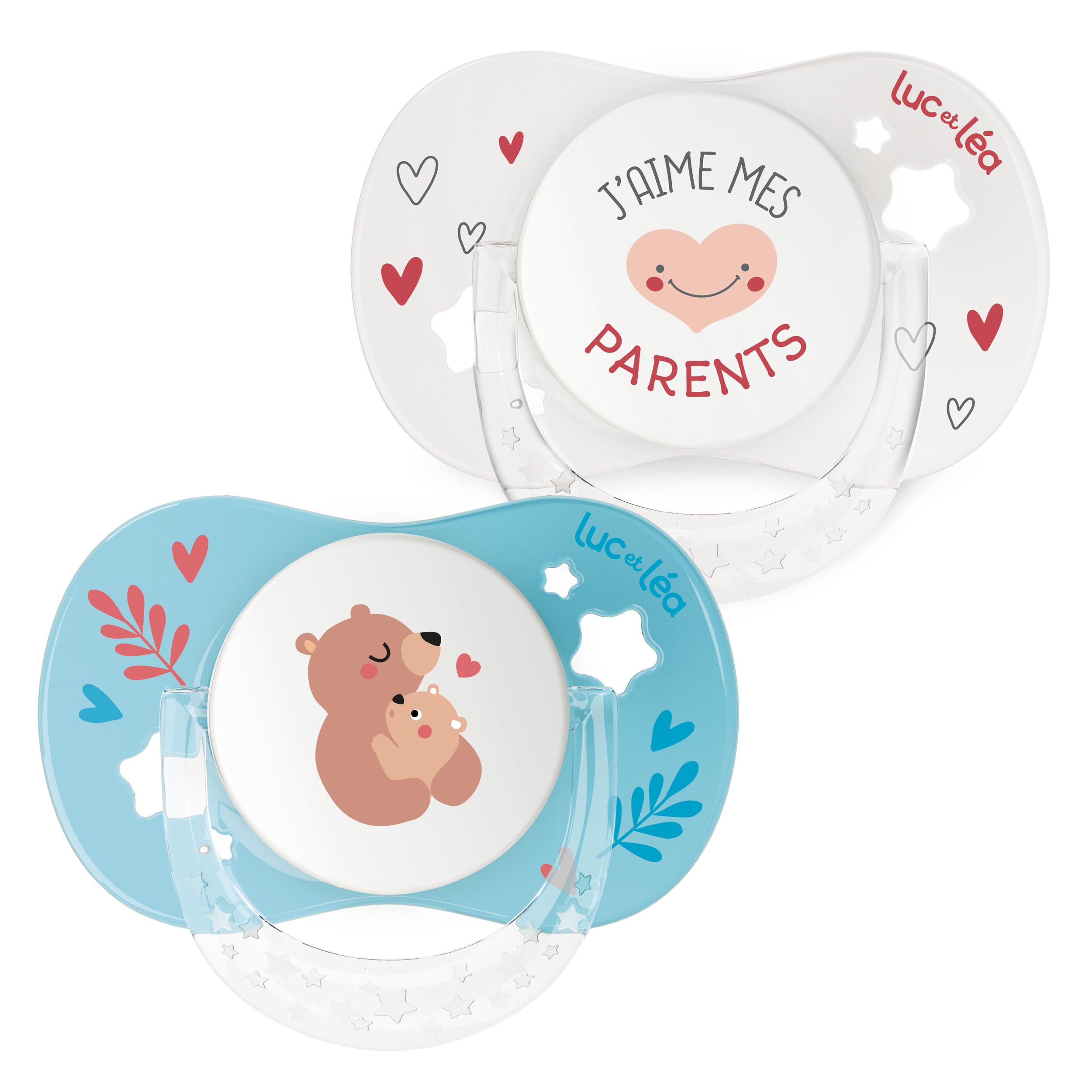 LUC ET LEA Sucette Symétrique Nouveau-né 0-2mois Rose Luc Et Léa LUC ET LEA